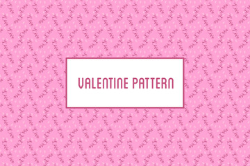 Vector hearts and flowers pattern. Design of hand drawn objects for St. Valentine's day, wedding