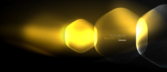 Neon hexagon background