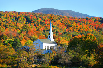 Iconic church in Stowe Vermont