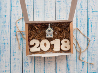 Gingerbread in a package on an old table in the French style