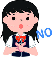 Girl's honor student Japanese NO