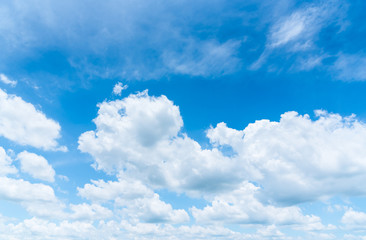 Naklejka na ściany i meble The vast blue sky and clouds sky. blue sky background
