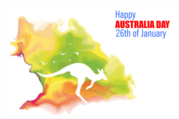 Kangaroo crossing the Australian desert