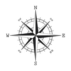 Compass icon isolated on white background