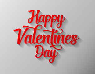 Happy Valentine's day lettering greeting card