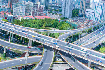 busy road junction in modern city