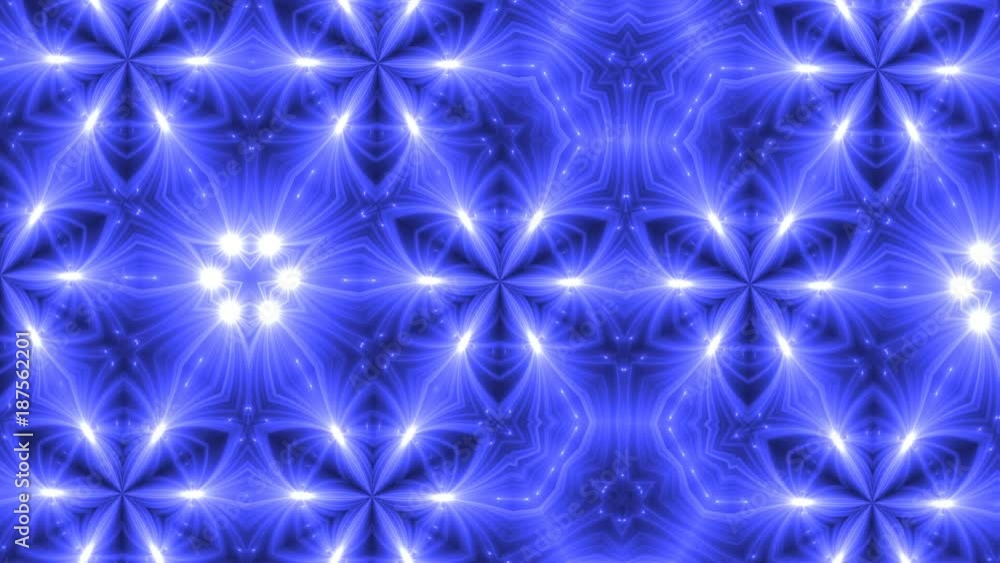 Poster vj fractal kaleidoscope background. background motion with fractal design. seamless loop
