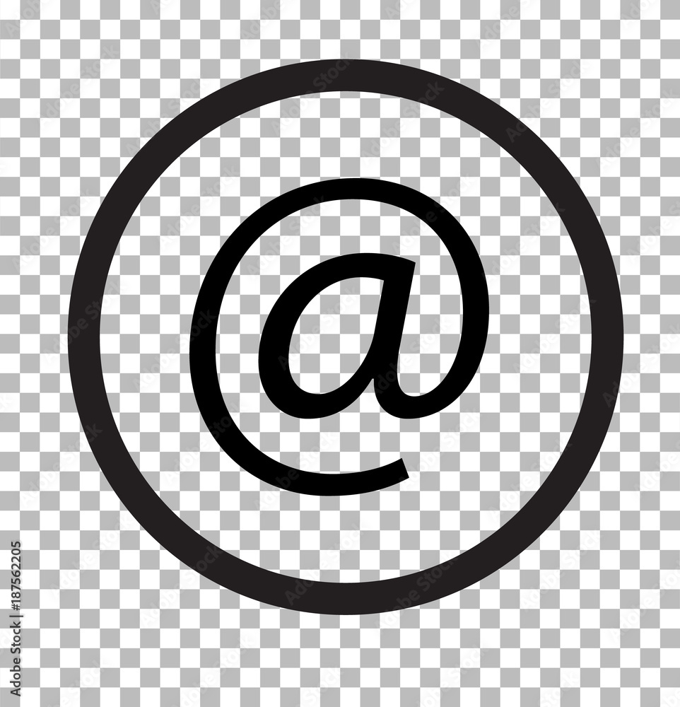 Poster email isolated on transparent. email web icon flat design style. email web sign.