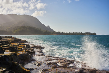 Hawaii crashing waves
