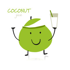 Coconut, funny character for your design