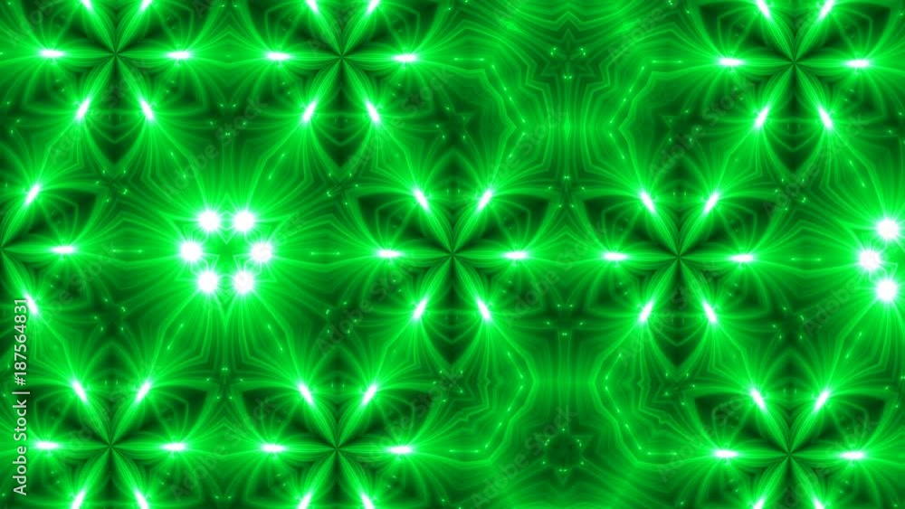 Poster vj fractal kaleidoscope background. background motion with fractal design. seamless loop