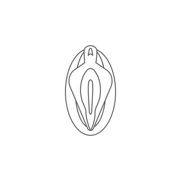 recommend clip art: Vagina line icon. Body part element. Premium quality graphic design. Signs, outline symbols collection, simple thin line icon for websites, web design, mobile app, info graphics