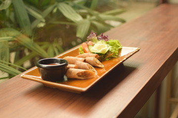 Oriental Japanese Cuisine Spring Roles