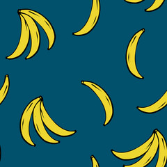 Vector seamless pattern with bananas