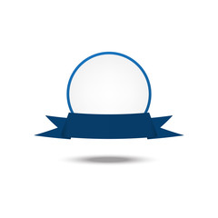 vector blue ribbon award template