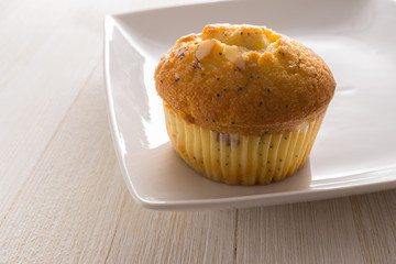 Almond poppy seed muffin