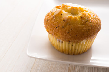 Almond poppy seed muffin