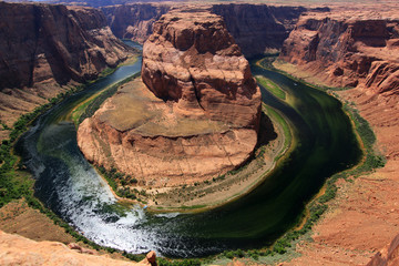 Beautiful and breathless view of Horse Shoe Bend in Page Arizona