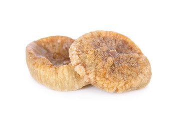 whole dried figs on white background