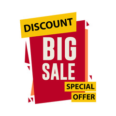 Fototapeta premium Discount Big Sale Vector Template Design