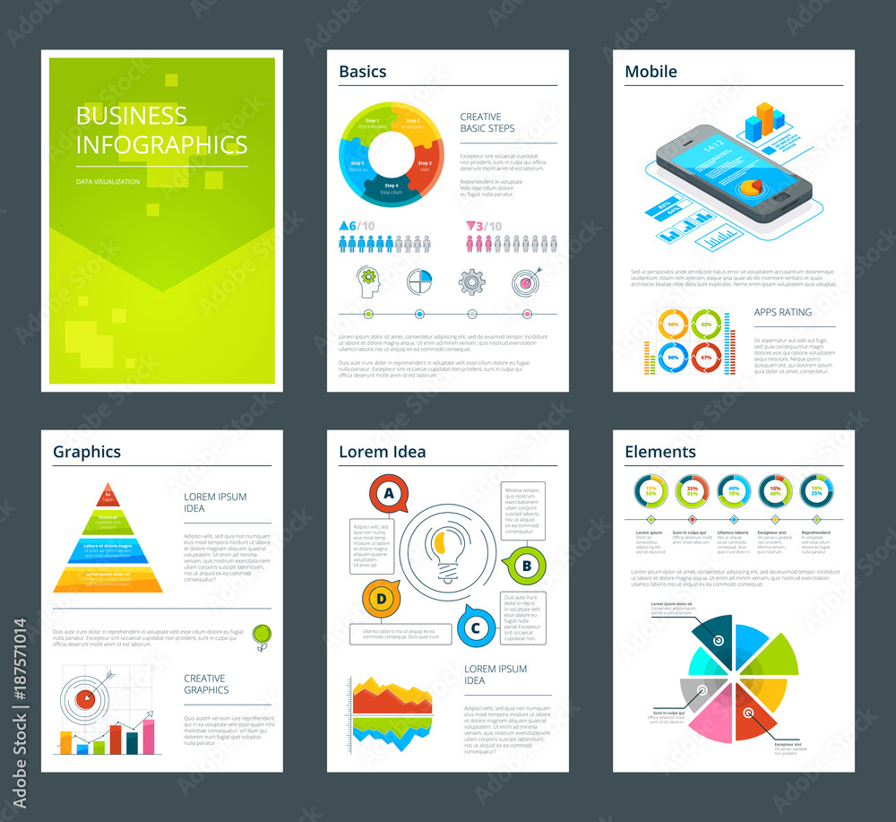 Canvas Prints design template of business annual reports. vector brochure