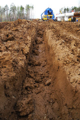 Construction site of oil pipeline