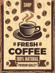 Poster in retro style for coffee house