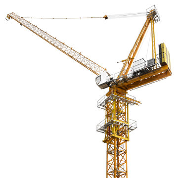 Construction crane isolated
