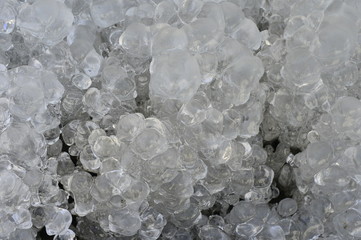 Winter landscape frozen waterfalls