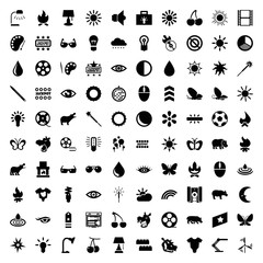 Bright icons. set of 100 editable filled bright icons