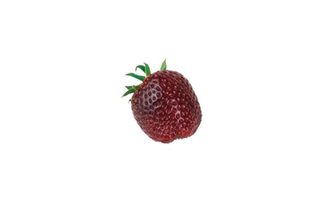 Red strawberry on white background