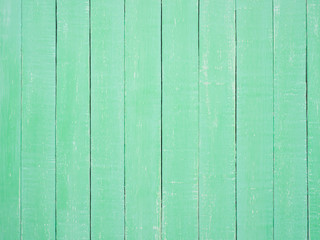 Background of wooden boards of mint color
