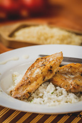 Grilled chicken with rice