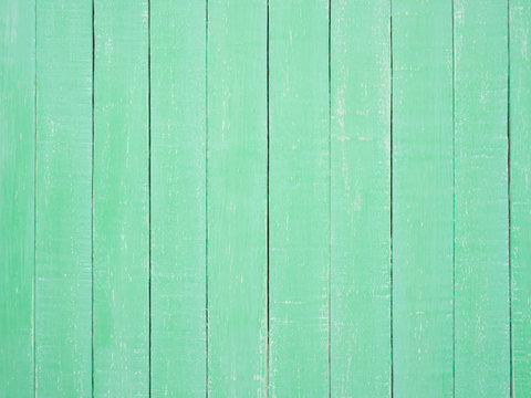 Background of wooden boards of mint color