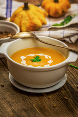 Pumpkin and carrot soup