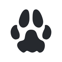 Paw Prints. Logo. Vector Illustration. Isolated vector Illustration. Black on White background.