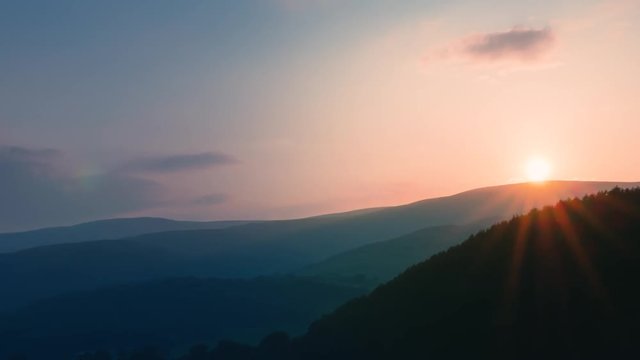 Sunset in the Misty Mountains