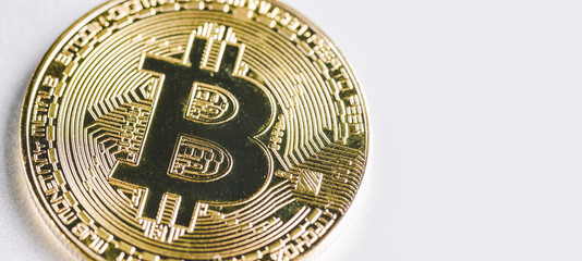 Fototapeta na wymiar Close-up View On Bitcoin