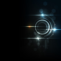 Technological future intelligent interface abstract background vector