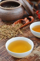 Close-up of traditional Chinese tea