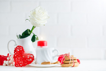 Valentines day card. Mother's day. Selective focus,