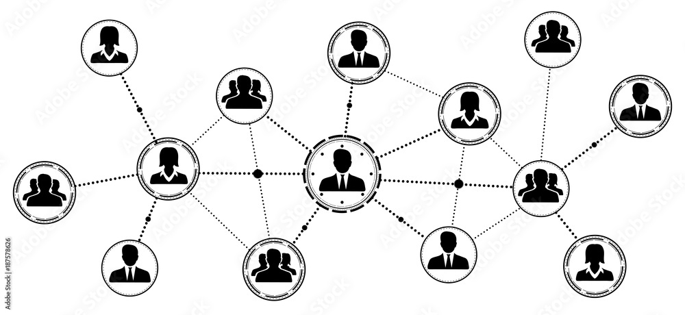 Canvas Prints social network modern flat interface vector