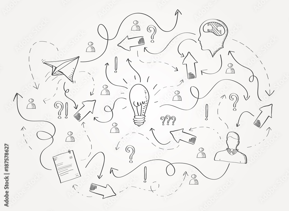 Poster hand drawn vector project presentation
