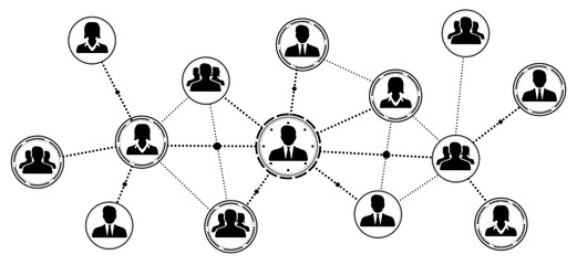 Social network modern flat interface vector