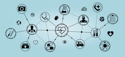 Healthcare modern flat interface vector