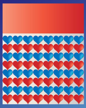 USA heart and stripes page border