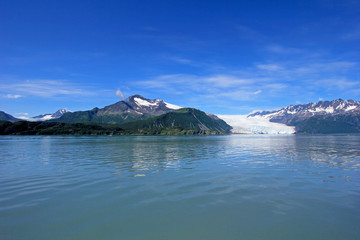 Glacial Flow in Kenai Fjords, Aialik Glacier what is part of the huge Harding Ice Field, Alaska, USA