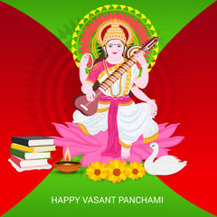 Obraz na płótnie Canvas Happy Vasant Panchami.