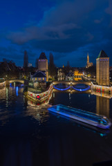 Ponts Couverts from the Barrage Vauban in Strasbourg France