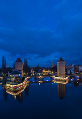 Ponts Couverts from the Barrage Vauban in Strasbourg France
